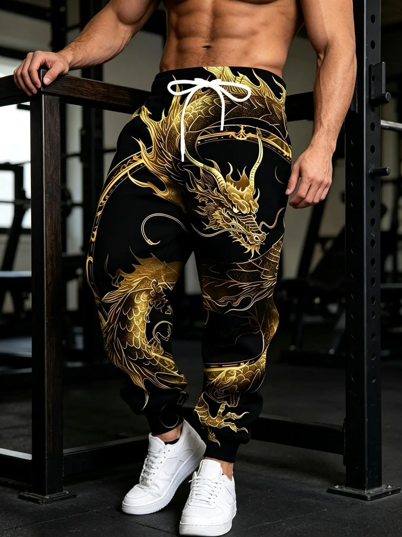 Men's Boho Sweatpants, Loose-Fitting All over Print, High-Definition Digital Printing, Spring & Fall Streetwear, Youthful Fashion