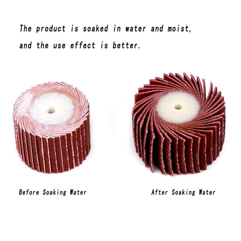 Sandpaper Sanding Flap, Flap Sanding Wheels with Mandrel, Grinding Head Sandpaper Impeller for Industrial Use Tool