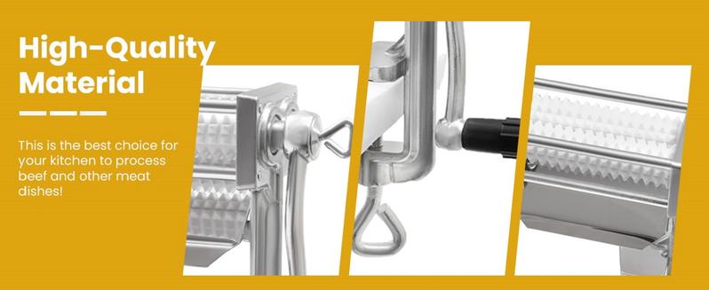 Heavy Duty Manual Meat Tenderizer Cuber Tool Steak Flatten Cuber Rolling Meat Poultry Tenderizer Machine Clamp on Meat Tenderizer Kitchen Tool