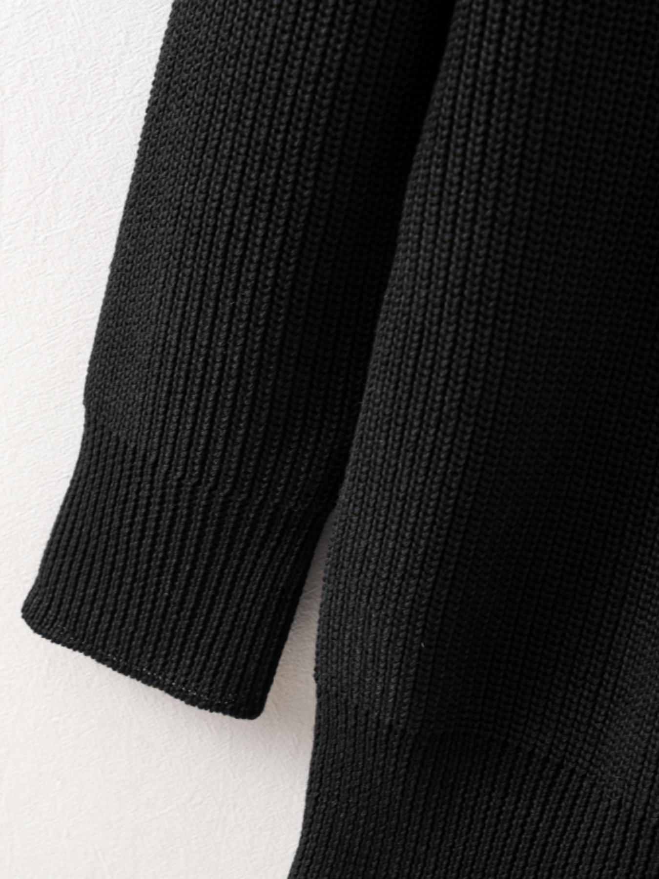 Men's Solid Zip Up Half Placket Longsleeves Collar Sweater, Regular Fit Casual Cozy Long Sleeve Jumper for Fall, Men's Fall Knitwear for Daily Wear, Vintage Clothing Tops, Lightweight Knitwear, Street Casual Jumper