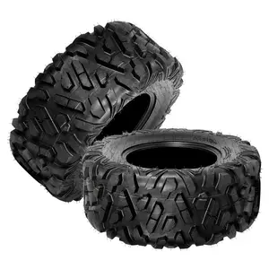 Heavy Duty 6-Ply ATV UTV Tires 26x9-12 26x11-12 26x9-14 27x11-14 29x9-14 All Terrain Tubeless Off Road Tire Set Aggressive Mud Tires for Polaris Ranger RZR Sportsman Honda Can Am Quad Side by Side Puncture Resistant Trailing
