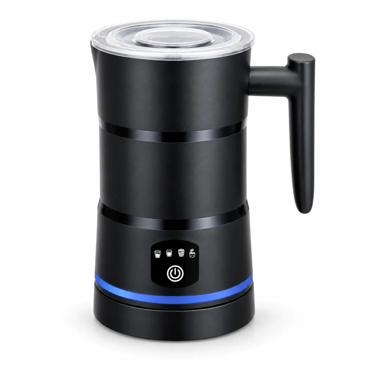 Electric Milk Frother and Warmer, 4-Mode Hot & Cold Foam Maker for Latte, Cappuccino, Hot Chocolate & Warm Milk, Gift for Coffee Lovers, Housewarming & Birthday