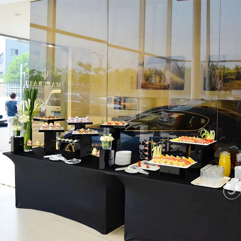 PLL [4ft/6ft/8ft Stretchable Table Covers] Stretchable Spandex Table Covers - 4ft/6ft/8ft, Wrinkle-Free & Easy to Clean for Weddings, Parties, and Events - Available in Multiple Colors