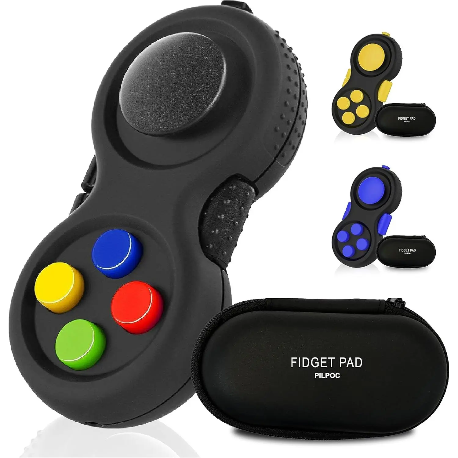 Fidget Pad, Fidget Controller Toy for Highly Increased Focus, Reduced Stress & Anxiety, Enhances Productivity & Calms Nerves for ADHD, Remote Control Sensory Play for Kids