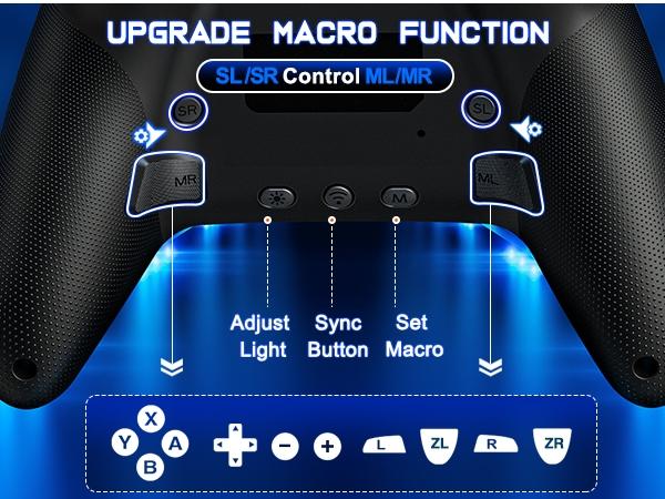 ESYWEN Wireless Switch Controller for Nintendo Switch Controller/Lite/OLED, LED Wired PC Game Joysticks-Wireless iOS/Android Remote, Nintendo Game Accessories Gamepads & Standard Controllers