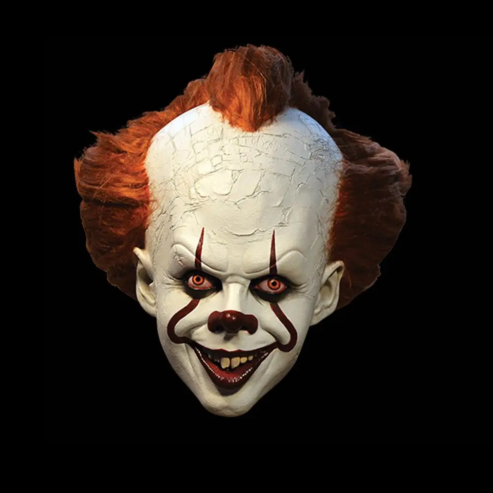 Pennywise Clown Mask - Halloween Horror Latex Full Face Headgear for Adults, Dress Up, Cosplay Party Festive & Party Supplies, Funny