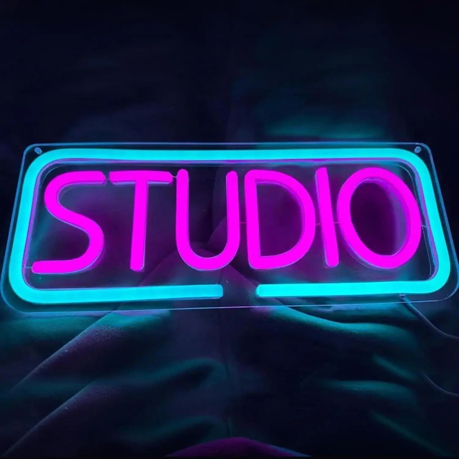 Studio Neon Light, Music LED Sign Lamp, USB Powered Adjustable Brightness, Wall Mounted, Ideal for Studio, Party, Club, Podcast Decor Gift
