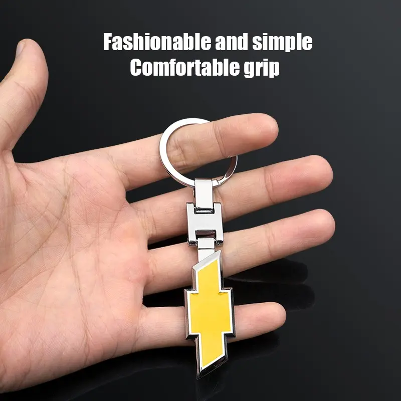 Car Emblem Metal Keychain Zinc Alloy Keyring Pendant For Chevrolet Cruze Spark Captiva Suburban Silverado Camaro Corvette Malibu Colorado Trailblazer Trax Tahoe Traverse Orlando Volt