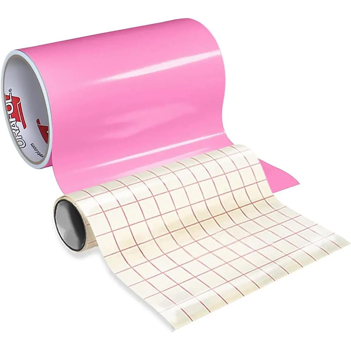 651 Gloss Soft  Adhesive Craft Vinyl for Cameo, Cricut & Silhouette Including Free Roll of Clear Transfer Paper (6  x 12 Inches)