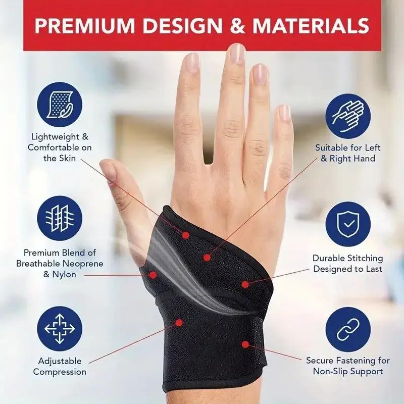 Adjustable Wrist Brace for Men Women Carpal Tunnel Relief Fitness Support Universal Left Right Hand Strap neck protector dirt bike