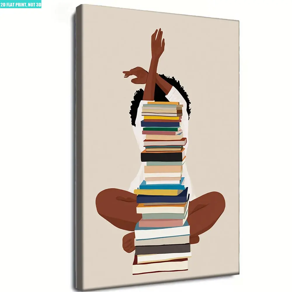 1 piece high-quality framed canvas art print of African American women digital artwork, aesthetic wall decor for home interior church unique art decoration bedroom apartment