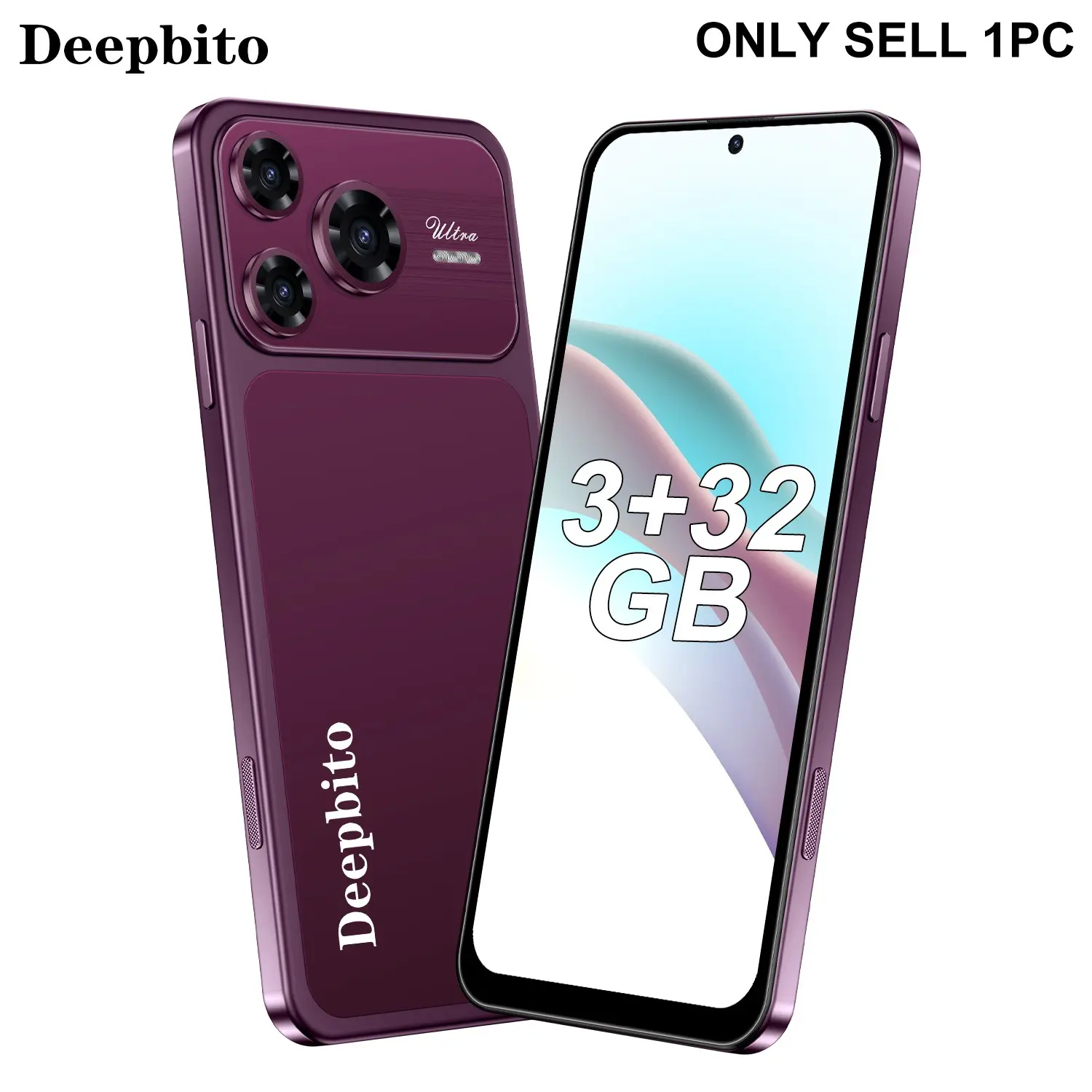 Deepbito-18 Pro Max 6.56-Inch Smartphone, 3gb+32GB Storage, Global 4g Network, Android 10.0, Dual Sim, Face Unlock, Business & Student Use, Android Phones