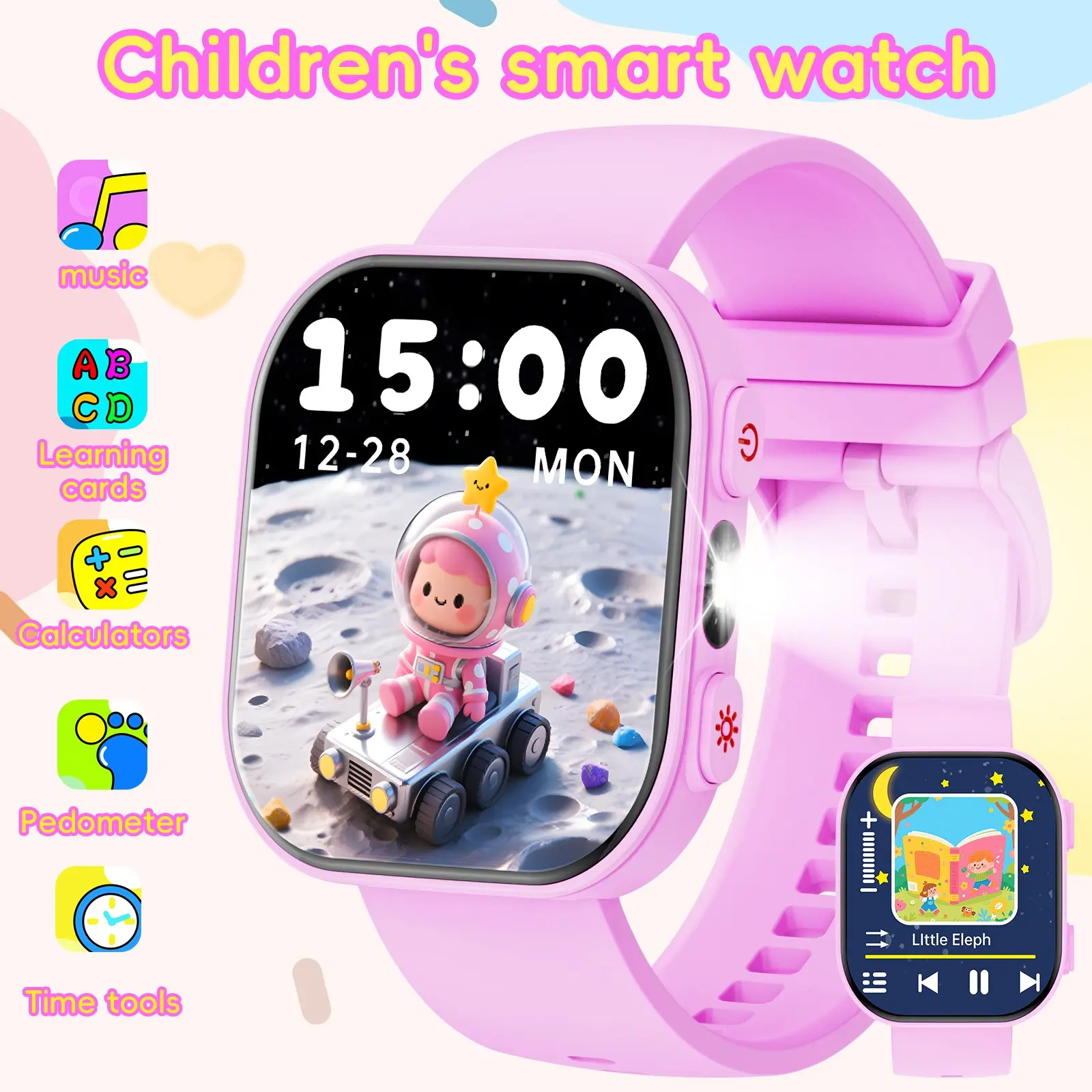 Multifunctional Kids Smart Watch, HD Touchscreen, Step Counter, Heart Rate Monitor, Blood Oxygen, Waterproof, Birthday Gift for Boys Girls, Child Watch