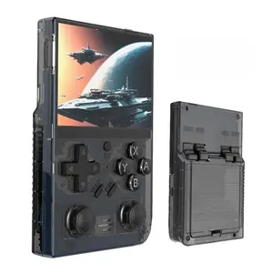 D-R35plus Mini Game Console, 3.5 Inch HD Screen, Long Battery Life, Portable Street Machine, Transparent Design, Ideal for Students and Retro Gamers, Handheld Gaming Console