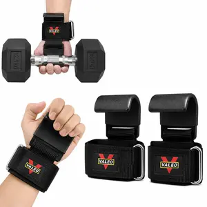 1 Pair Weight Lifting Hooks Heavy Duty Wrist Support Anti-Slip Grip Hooks for Deadlift Pull Up Strength Training Gym Workout Men Women