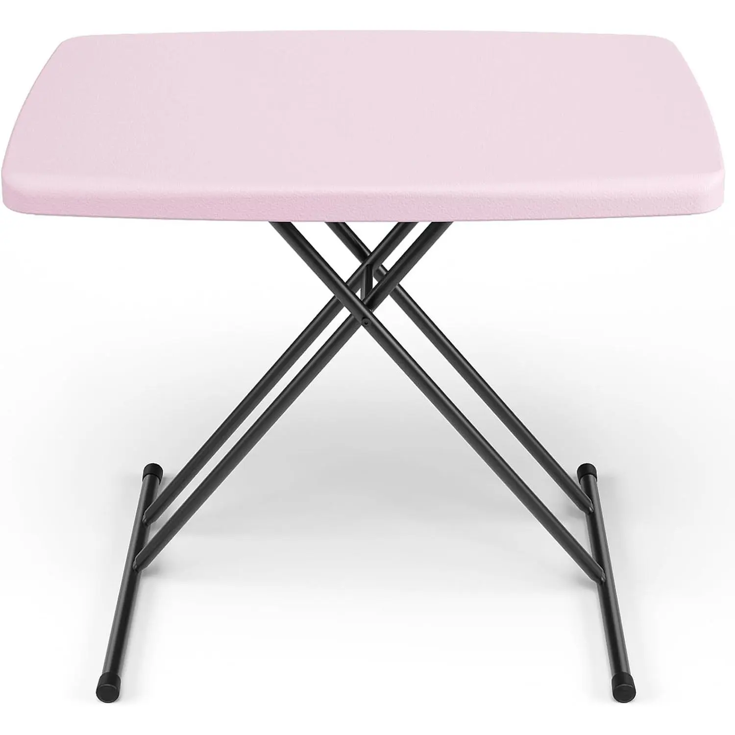 30 Inch Folding Table - Adjustable Height TV Tray for Laptop, Couch & Camping - Heavy Duty Foldable Utility Desk for Small Spaces, No Assembly Required, Pink GraniteGift