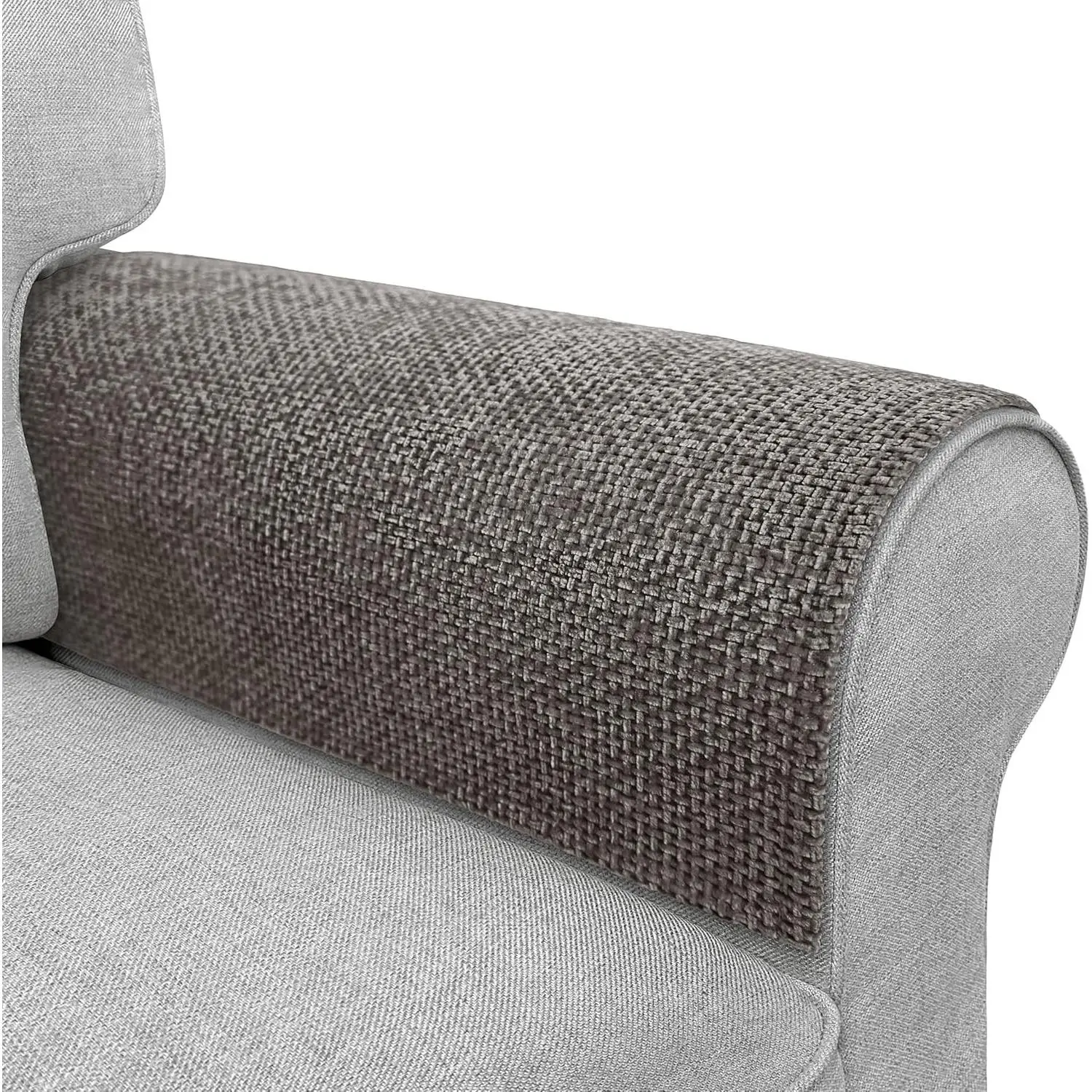 Couch Arm Covers, Sofa Arm Covers, Waterproof Armrest Cover for Sofa, Armchair, Loveseat, Non-Slip Recliner Arm Cover, Headrest Cover, Arm Chair Covers Set of 2 (Chocolate, 24"×20")