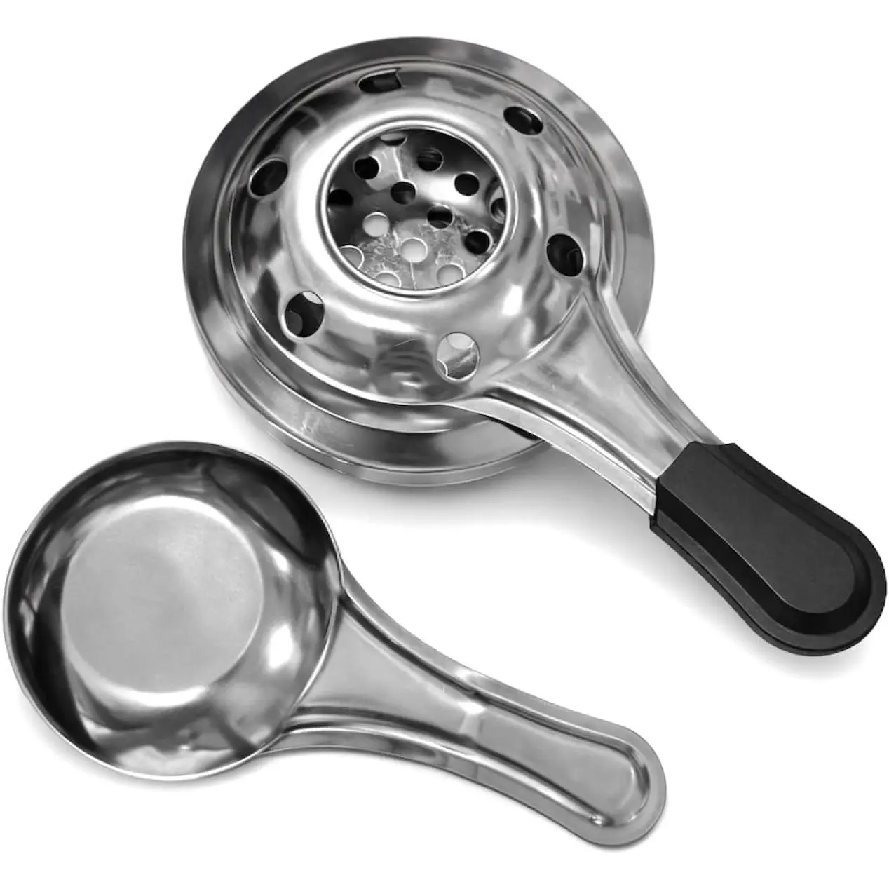 Portable Stainless Steel Alcohol Fondue Burner with Regulator and Flame Snuffer Lid