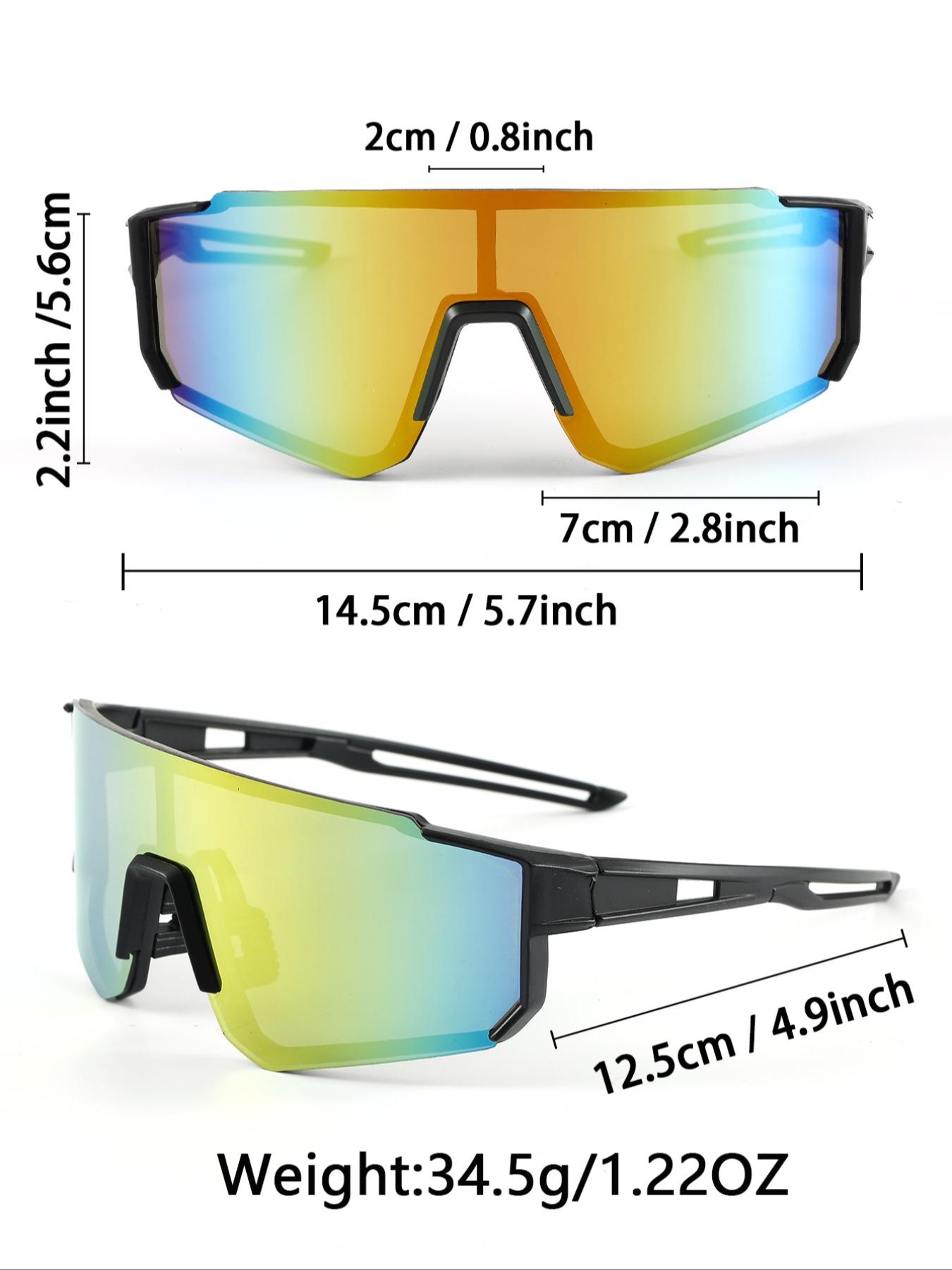 Unisex Fashion Oversized Sports Cycling Glasses, Versatile Eyewear for Daily Activities & Outdoor Use, Stylish Design for Men & Women