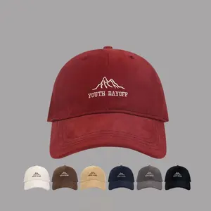 Mountain Peak Embroidered Baseball Cap, Unisex Adjustable Street Retro Hat, Lightweight Sun Protection Caps for Outdoor Travel
