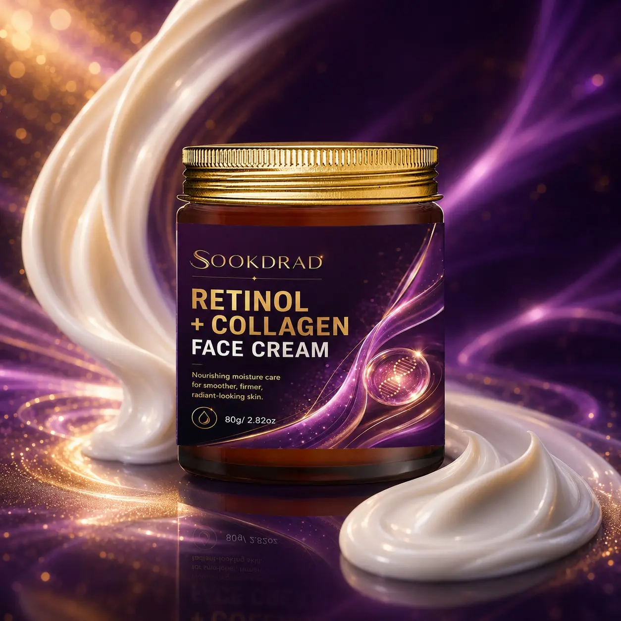 Retinol Collagen Face Cream, retinol, collagen, nourishing, moisturizing, smoothing, firming, radiant skin care, for face, 80g/2.82oz