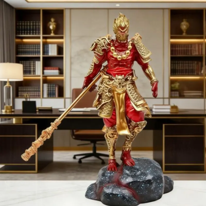 One-Of-A-Kind Chinese Myth Art Decor, Battle God Monkey King Figurine, Unique Collectible Statue, Ideal Gift for Men