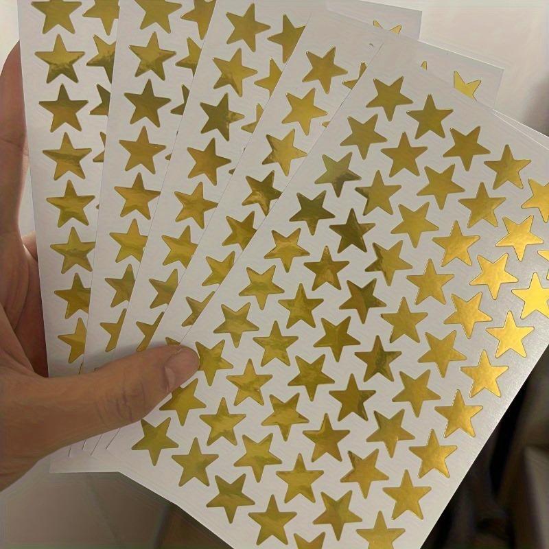 Star Pattern Laser Sticker, 5 Counts/set Self Adhesive Decorative Sticker, Art Stickers, DIY Decals for Scrapbooking, Journaling, Gift Wrapping, Sticker Packs