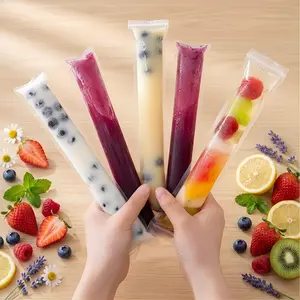 Water injection crushed popsicle disposable pe thickened ice pack mold food grade ice cream popsicle self-sealing bag