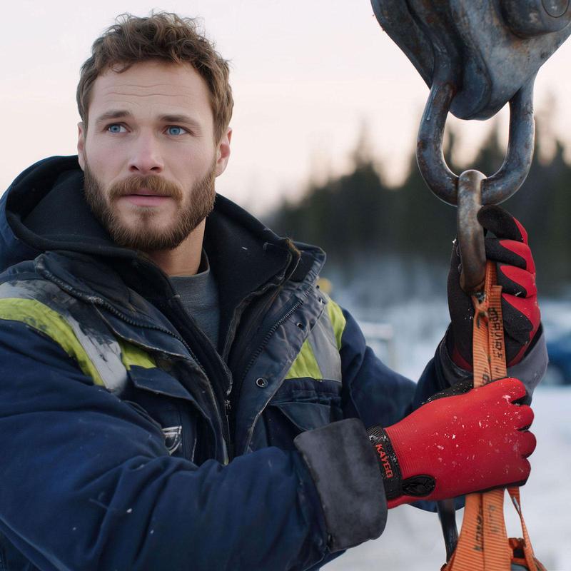 KAYGO Winter Waterproof Thermal Work Gloves with Double Latex Coating & Insulated Warm Liner for Cold Weather Protection
