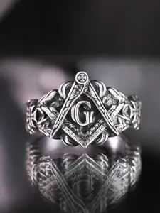 Mysterious Freemasonry Unisex Open Ring, Vintage Style Personal Gift for Friends, Unique Jewelry for Men and Women, Perfect Present Idea