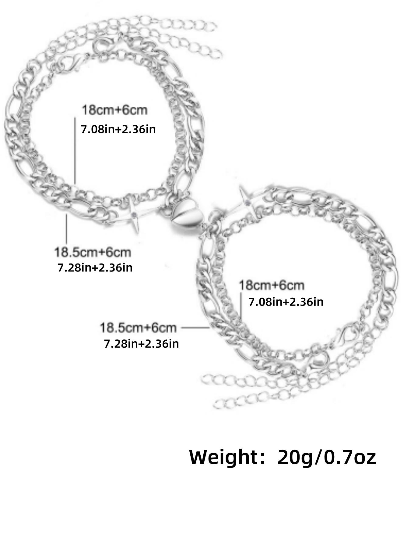 Magnetic Heart Jewelry Bracelet Set for Couples, Creative Valentine's Day Gift, Magnetic Attraction Design, Perfect for Him & Her