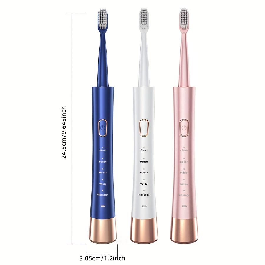 Electric Toothbrush Set, 1 Box Portable Rechargeable Toothbrush & 8 Counts Replacement Brush Heads, Oral Care Product for Adults, Replaceable Brush Heads