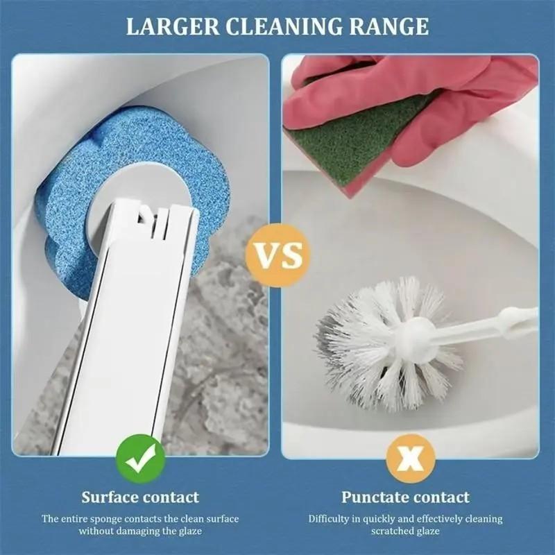 One-Use Toilet Cleaning Set, Includes 54/24 Replacement Brush Heads, Toilet Bowl Cleaner, Sink Cleaning System, Bathtub Drain Plug, Toilet Wand