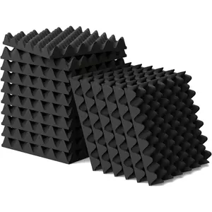 6 Pack 1.5"X12"X12" Acoustic , Sound Proof Egg Crate ( Soundproofing Design), Upgraded Acoustic Panels, Fire-Retardent Sound Proof  Panels for Walls, Doors, Sound  Made by