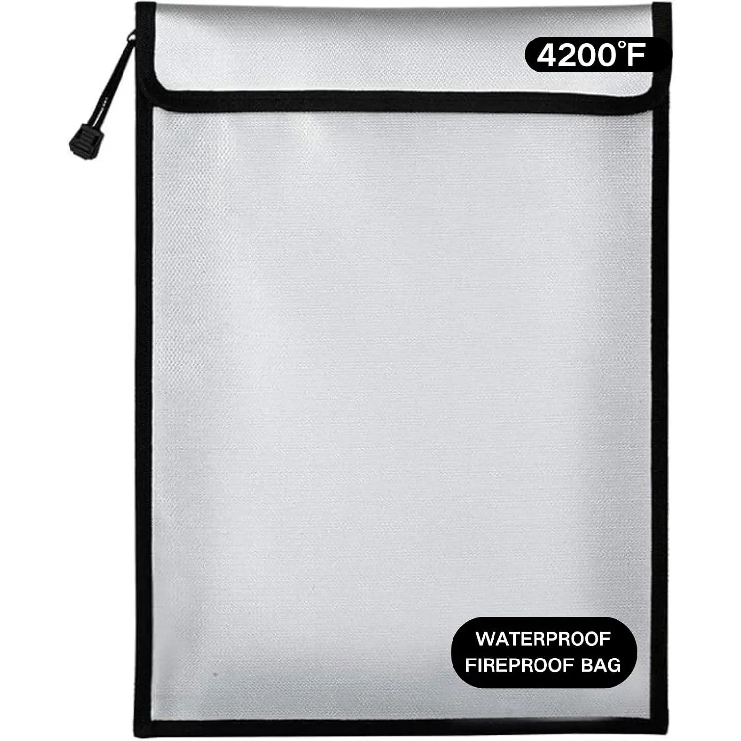 Fireproof Document Bag –  Fireproof  Bag for  with Zipper, Fireproof Pouch for Important Document Storage | Fireproof Bags for Documents, ( Gray, Inside Size 15“ x 11")