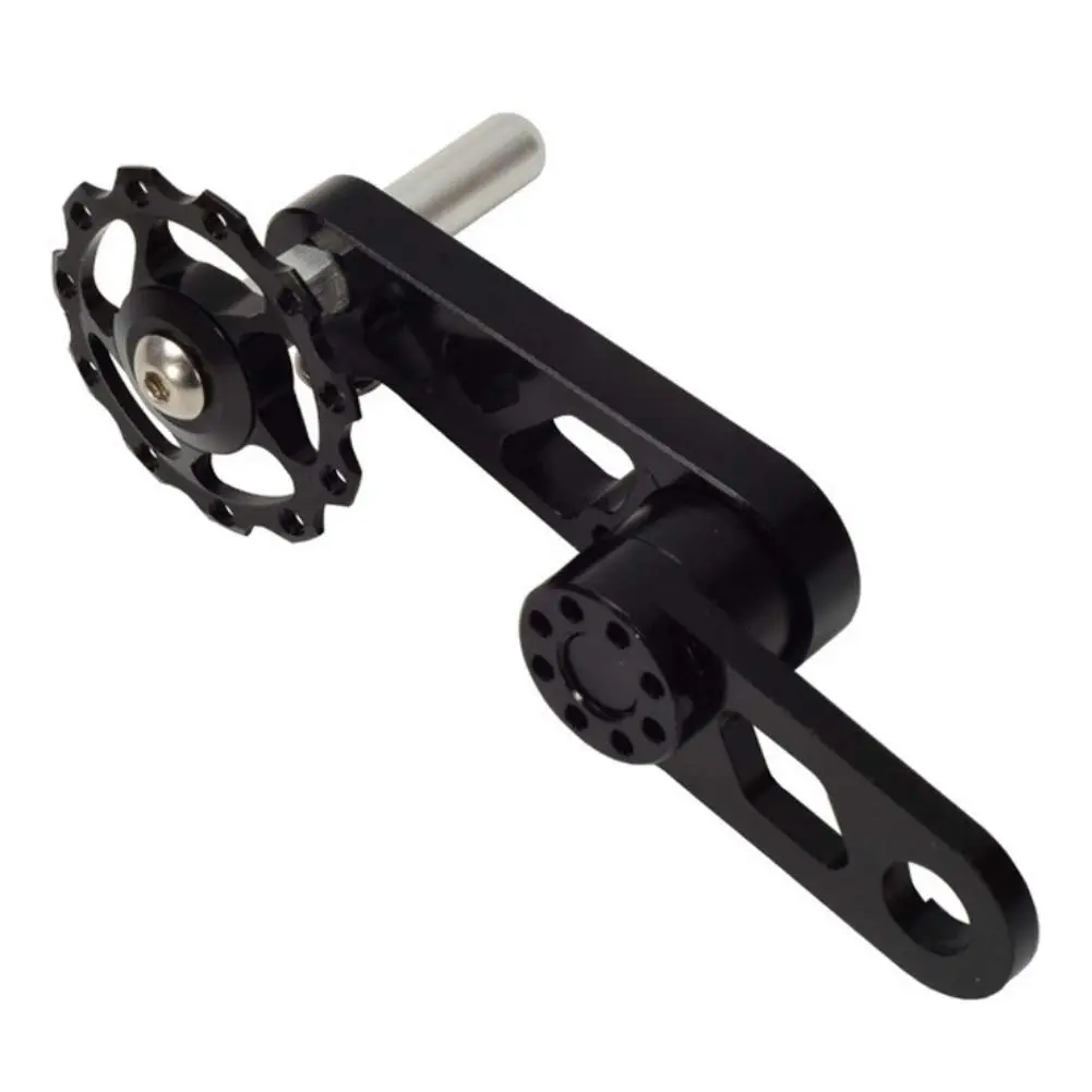 Single Speed Bike Chain Tensioner Lightweight Aluminum Alloy Bicycle Replacement Accessories Black
