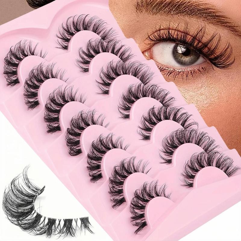 Lightweight Cat Eye False Eyelashes, Natural Look Wispy False Eyelashes for, Volumized Lash Extension Trending Product, Daily Eyelash Extension Kit, Makeup Products, High Quality Eyelashes, Eyelash Clusters, Fancy Lashes Cosmetic, DIY False Eyelashes