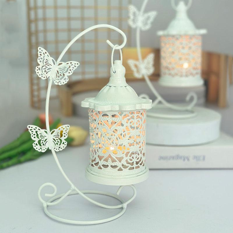 Butterfly Design Hanging Candle Holder, 1 Count Creative Retro Metal Hanging Basket Ornament, Decorative Ornament for Home Party Wedding, Room Decor