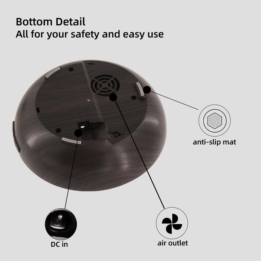 550ml Aromatherapy Diffuser with 6 Essential Oils  Wood Grain Ultrasonic Humidifier, Remote Control & 7 Color LED Light  Ideal for Christmas, Birthday & Housewarming air  purifier
