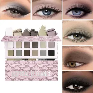 Afflano Eye Shadow Palette, 12 Shades, Matte Finish, Neutral Colors, High Pigment, Low Saturation, Long-Lasting Makeup, Eyeshadow Makeup Powder