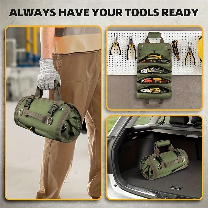 Tool Bag Organizers Multi-function Large Tool Organizer Bag Heavy Duty Roll Up Tool Bag Organizer Carrier Bag Camping Gear