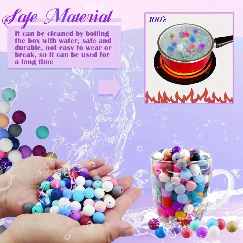 12mm Round Silicone Bead (100pcs), Mixed Color Bead, DIY Jewelry Making Supplies for Necklace Bracelet Keychain Earrings Pendants Crafts, Durable Beads 12mm Round Silicone Bead (100pcs), Mixed Color Bead, DIY Jewelry Making Supplies for Necklace Bracelet Keychain Earrings Pendants Crafts, Durable Beads