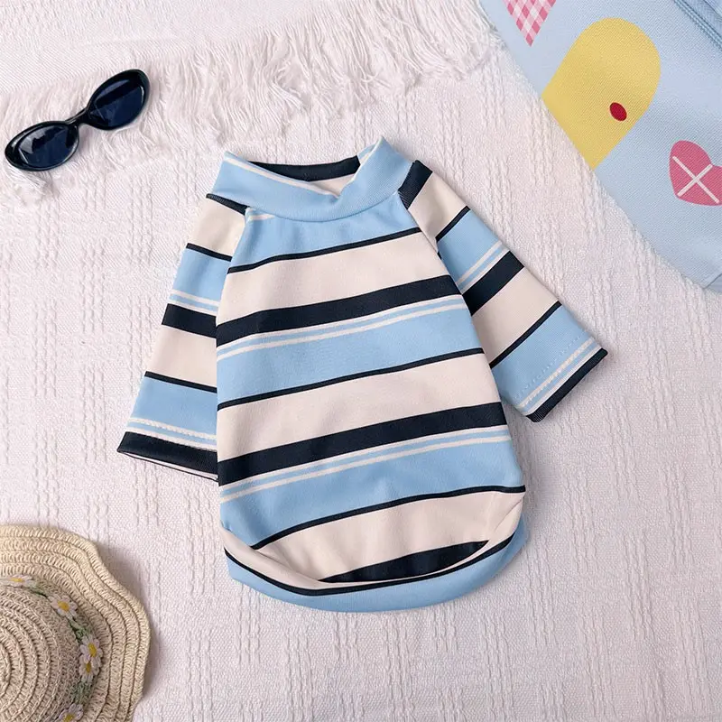 New Pet Dog Striped Clothes, Spring Autumn Winter Wear, Small Dogs, Puppy Sweater, Sweatshirt Base Layer, Comfortable Simple Two-Piece