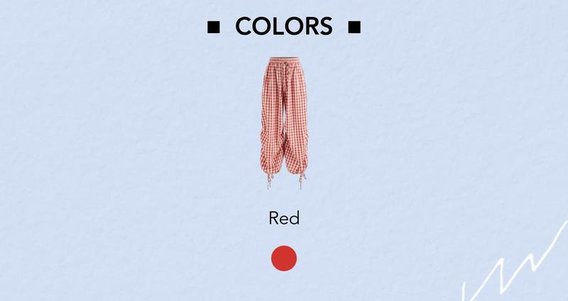 Cider [size 0-26] Mid Rise Gingham Knotted Drawstring Pocket Wide Leg Trousers