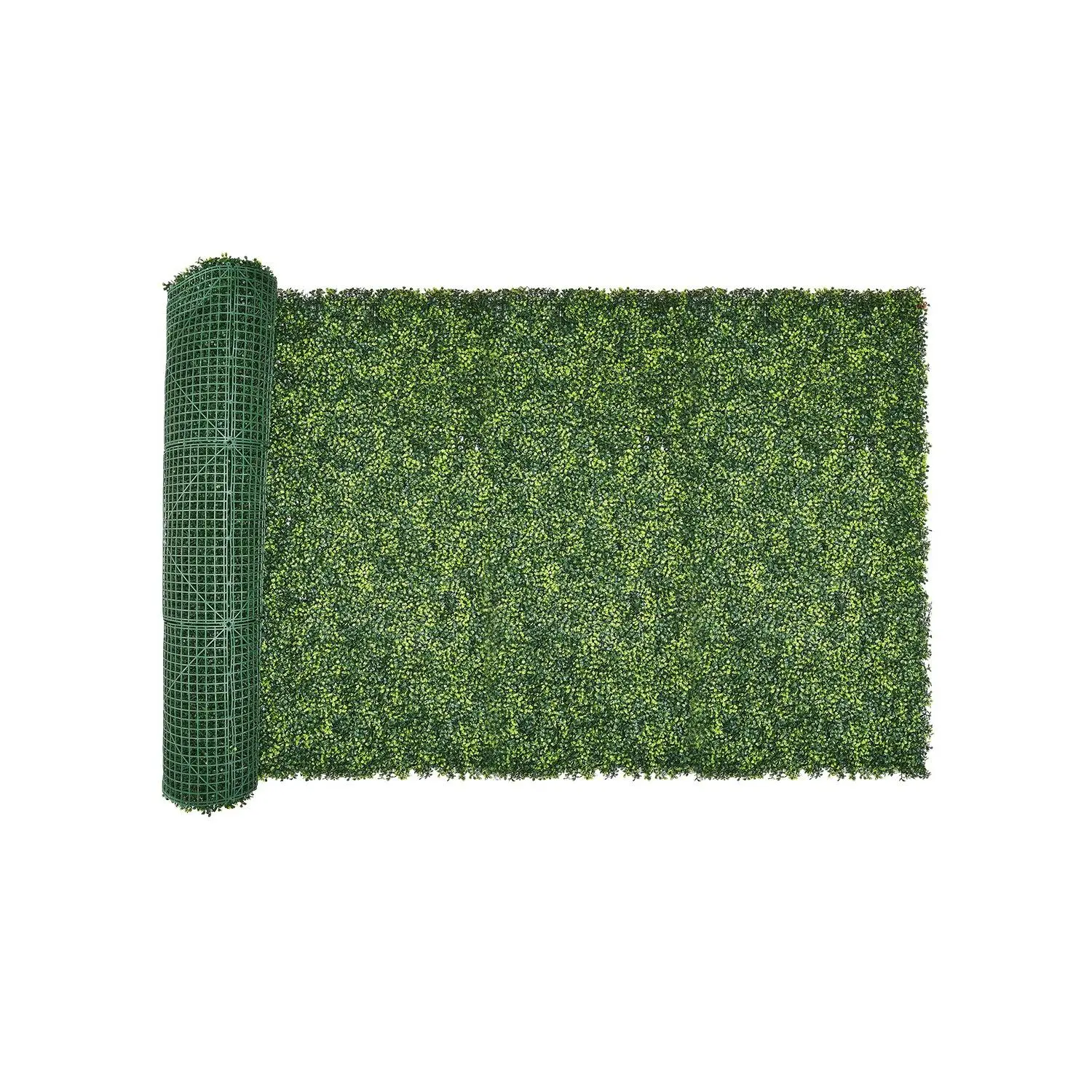 VEVOR 40x120 in Flexible High-Density Milan Grass Plastic Artificial Boxwood Greenery Wall Panel Set, Low-Maintenance PE Fabric Hedge Screens, 15 lbs Natural Look Garden Decor for DIY Enthusiasts, Quick-Easy Indoor/Outdoor Balcony Privacy Backdrop