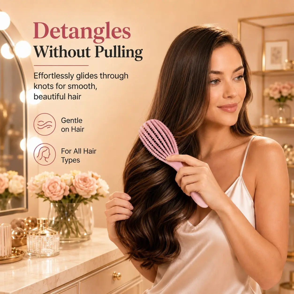 Air Cushion Detangling Brush, Gentle Scalp Massager, Hair Styling Tool for Women & Kids, Anti Knot Hair Care, Christmas Gift, Hair Brushes