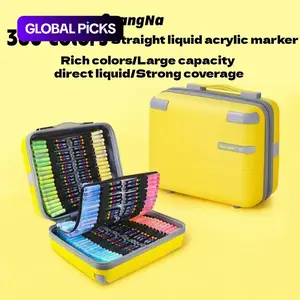 360 Color Acrylic Soft Tip Markers, Free Ink System, High Elasticity Nib, Fast Drying Ink, Rich Colors, Multi-Material Use, Professional Art Tools, Art Marker Pen #GLOBAL PICKS