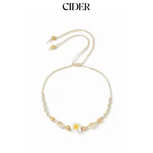 Cider FLORAL & BEADED NECKLACE