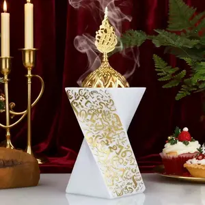 Cross-Shaped Resin Incense Burner, Creative Middle Eastern Design, Aromatic Diffuser, Decorative Craftsmanship, Ideal Gift