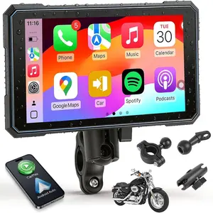 Rimoody 5 Inch Motorcycle CarPlay GPS Navigation System with Wireless CarPlay Android Auto Waterproof Touch Screen Portable Car Play Moto, Support Bluetooth, Siri/Google Assistant Voice Control